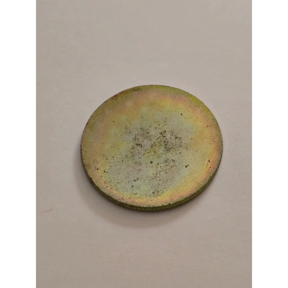 Vintage 90s Holographic 8-Ball Metal Slammer Retro Milk Cap Game Piece Lightning